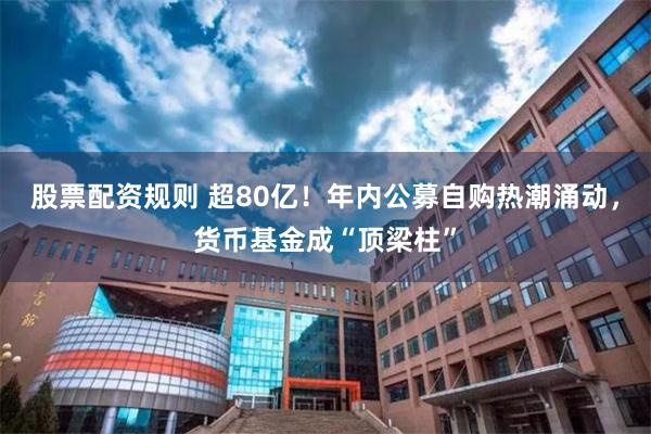 股票配资规则 超80亿！年内公募自购热潮涌动，货币基金成“顶梁柱”
