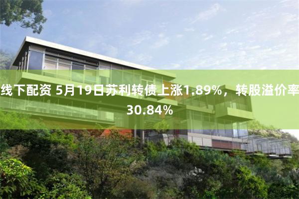 线下配资 5月19日苏利转债上涨1.89%，转股溢价率30.84%
