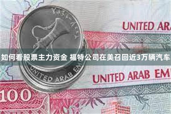 如何看股票主力资金 福特公司在美召回近3万辆汽车
