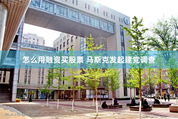 怎么用融资买股票 马斯克发起建党调查